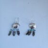 1000005196 Marcella Castillo Kingman and Abalone Feather Earrings