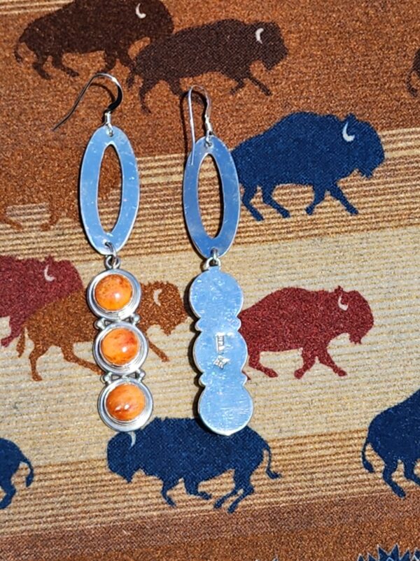 Spiny Oyster Dangle Earrings by Carol Wylie