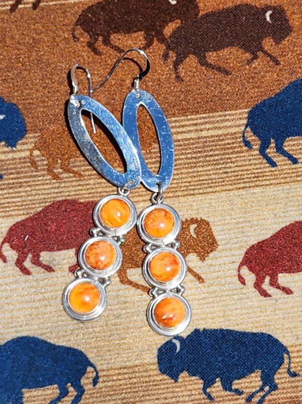 Spiny Oyster Dangle Earrings by Carol Wylie