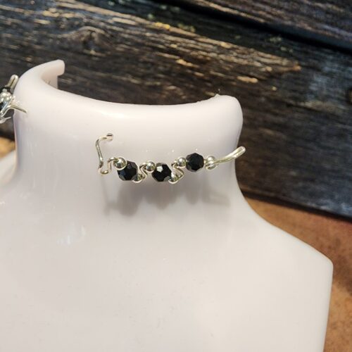 20241216_123820 Black Onyx and Sterling Silver Crawler Earrings