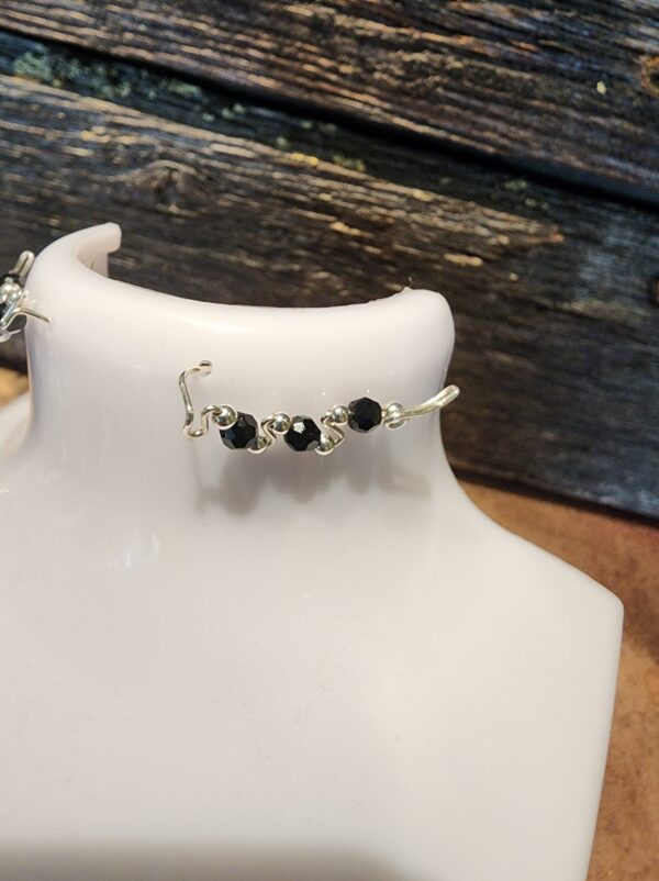 20241216_123820 Black Onyx and Sterling Silver Crawler Earrings