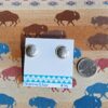 Sterling Silver Handmade Navajo Pearl Earrings with Buffalo