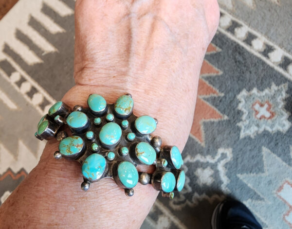 Turquoise Cluster Bracelet, OLD
