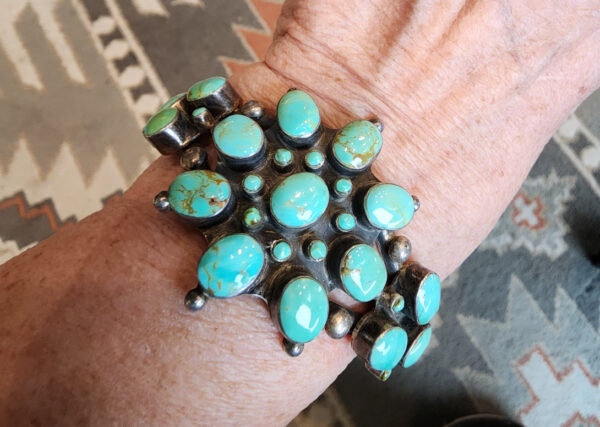 Turquoise Cluster Bracelet, OLD