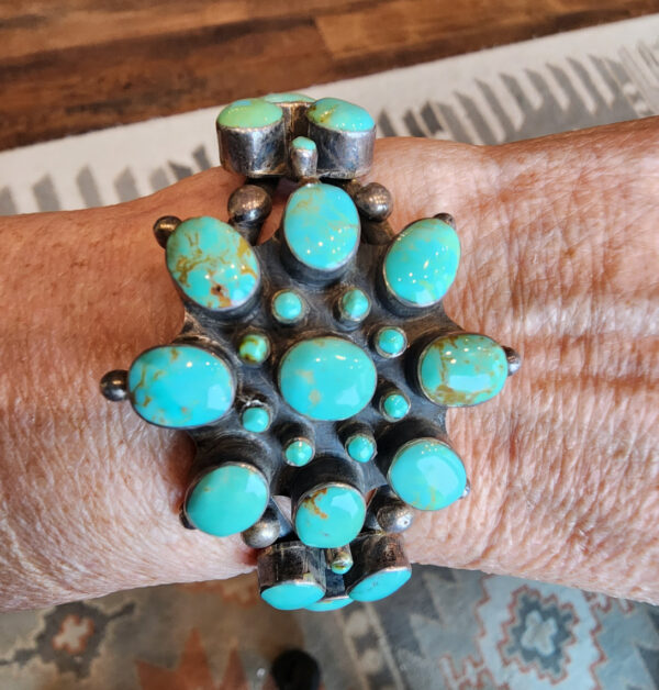 Turquoise Cluster Bracelet, OLD
