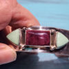 Purple Spiny Oyster and Variscite Cuff Bracelet