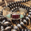 Purple Spiny Oyster and Variscite Cuff Bracelet