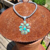 Carol Wylie High Grade Royston Turquoise Cluster Pendant, Signed