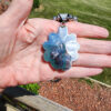 Carol Wylie High Grade Royston Turquoise Cluster Pendant, Signed