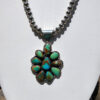 Carol Wylie High Grade Royston Turquoise Cluster Pendant, Signed