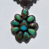 Carol Wylie High Grade Royston Turquoise Cluster Pendant, Signed