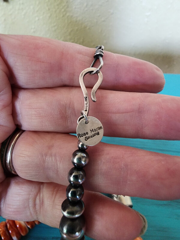 Signed Rose Martin Navajo Pearls with Spiny Oyster