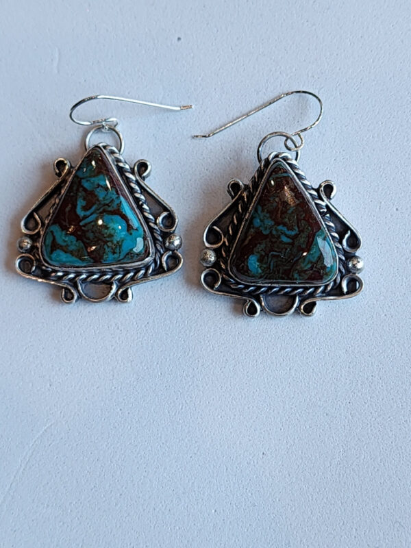Lakotah Begay Blue Moon Earrings, Signed