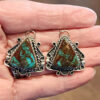 Lakotah Begay Blue Moon Earrings, Signed
