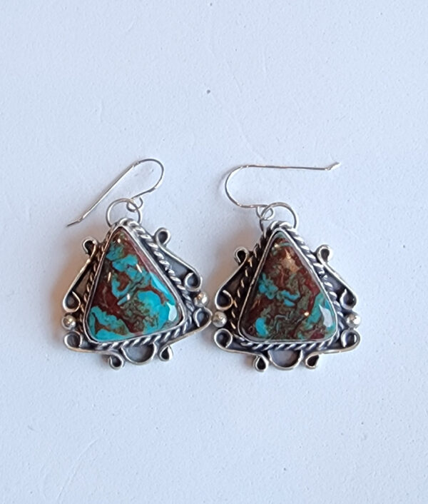 Lakotah Begay Blue Moon Earrings, Signed