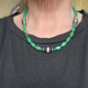 Royston Turquoise and Sterling Silver Bead Strand and Bracelet
