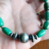 Royston Turquoise and Sterling Silver Bead Strand and Bracelet