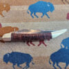 Turquoise and Pink Dahlia Inlay Pocketknife