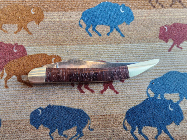 Turquoise and Pink Dahlia Inlay Pocketknife