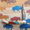 Turquoise and Spiny Oyster Inlay Pocketknife