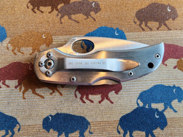 Turquoise and Orange Spiny Oyster Inlay Pocketknife with Clip