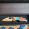 Turquoise and Blue Lapis Inlay Pocketknife with Clip