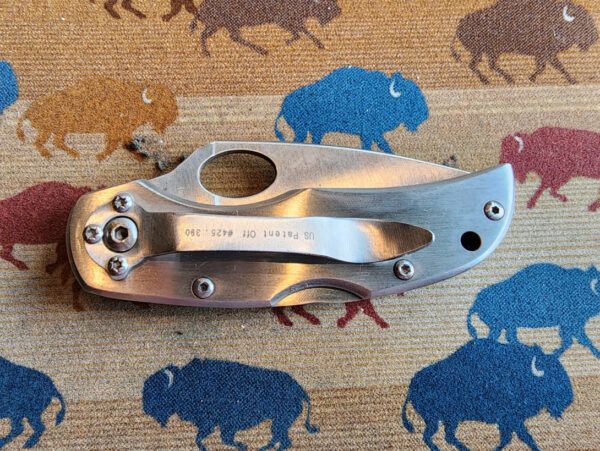 Gaspeite and Orange Spiny Oyster Inlay Pocketknife with Clip