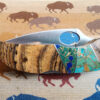 Turquoise and Blue Lapis Inlay Pocketknife with Clip