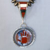 Red Jasper Inlaid Hand Pendant