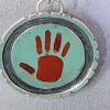 Red Jasper Inlaid Hand Pendant