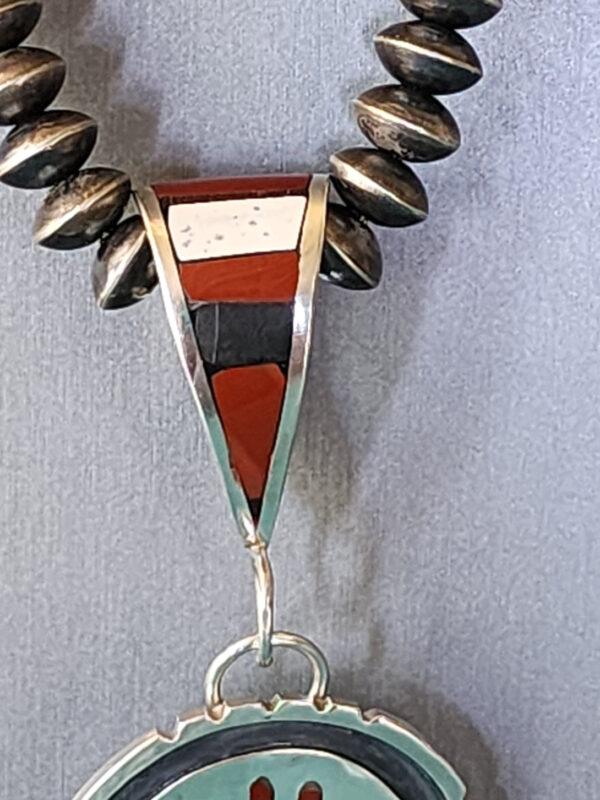 Red Jasper Inlaid Hand Pendant