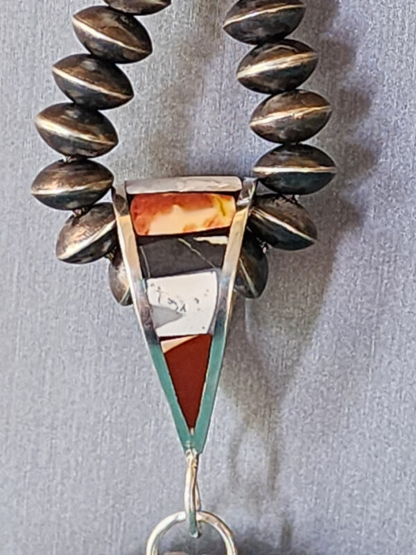 Red Jasper Inlaid Hand Pendant