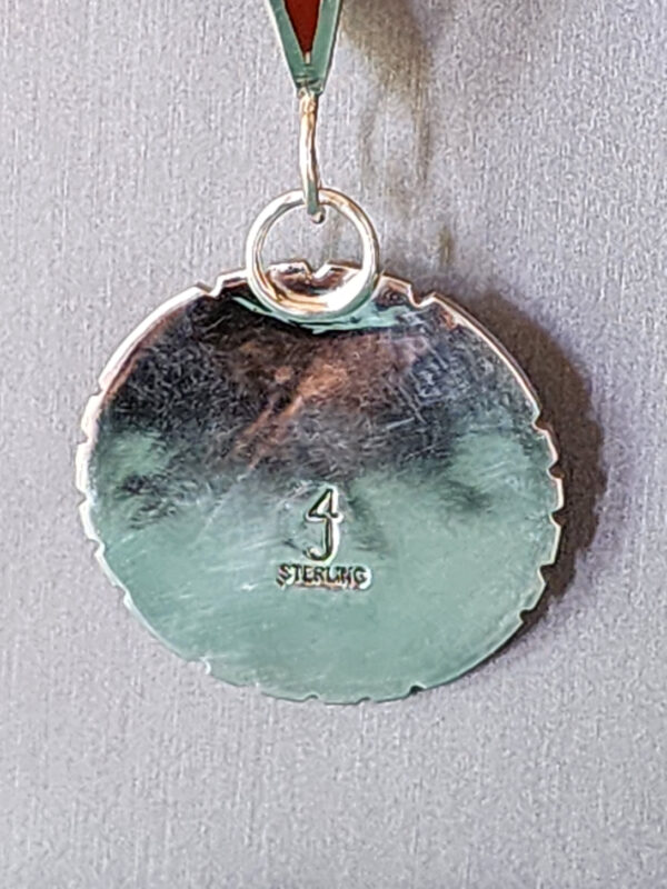 Red Jasper Inlaid Hand Pendant