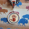 Red Jasper Inlaid Hand Pendant