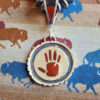 Red Jasper Inlaid Hand Pendant