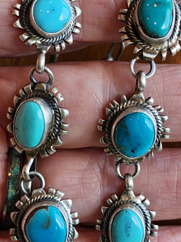 Richard Begay Lariat Necklace, Kingman Turquoise Sampler
