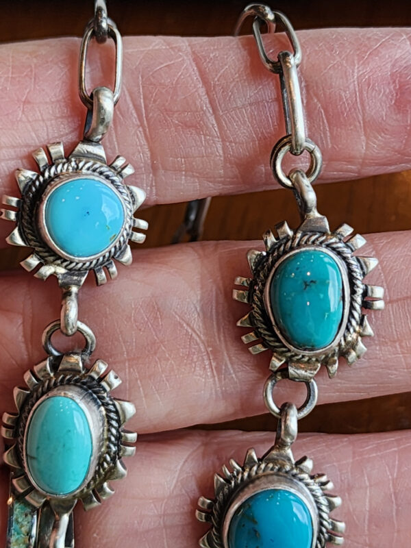 Richard Begay Lariat Necklace, Kingman Turquoise Sampler