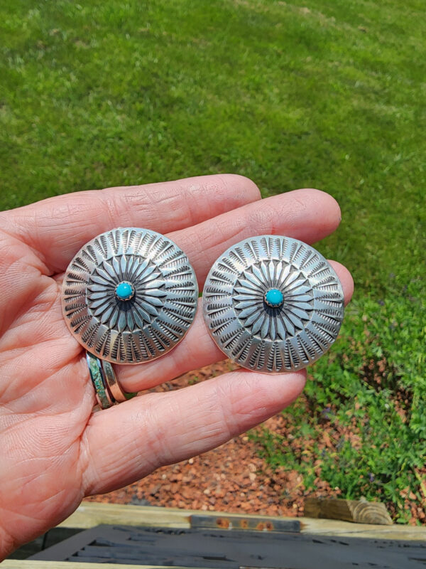 Leander Tahe Concho Earrings