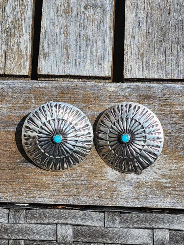 Leander Tahe Concho Earrings