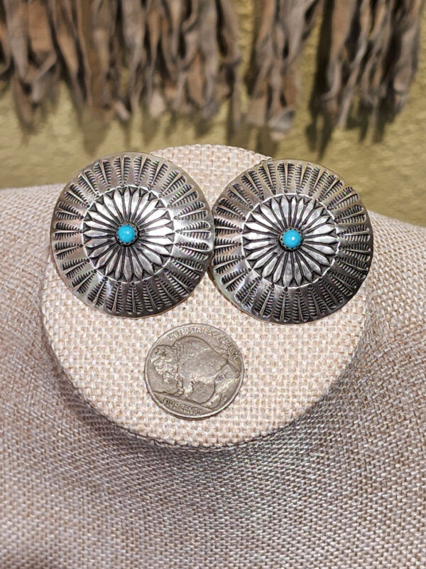 Leander Tahe Concho Earrings