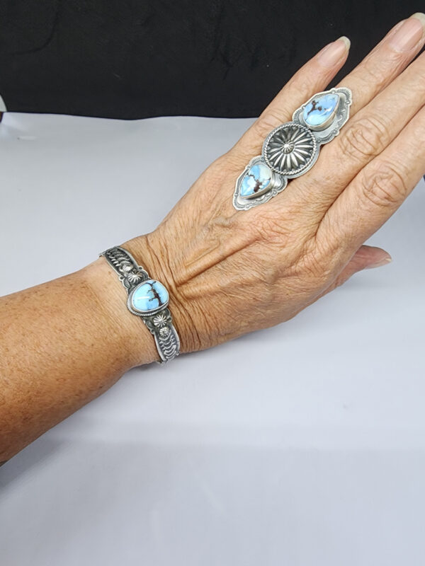 Bennie Ramone Cuff with Golden Hills Turquoise