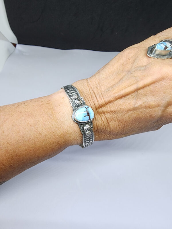 Bennie Ramone Cuff with Golden Hills Turquoise