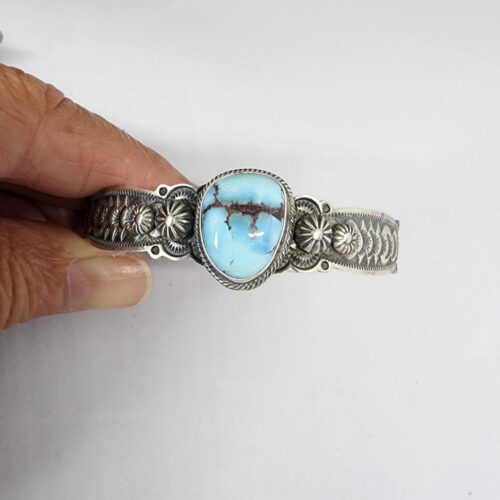 Bennie Ramone Cuff with Golden Hills Turquoise