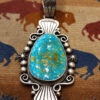 Daniel Benally Signed Pendant, HIGH GRADE Royston Turquoise