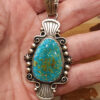 Daniel Benally Signed Pendant, HIGH GRADE Royston Turquoise