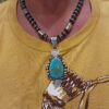 Daniel Benally Signed Pendant, HIGH GRADE Royston Turquoise