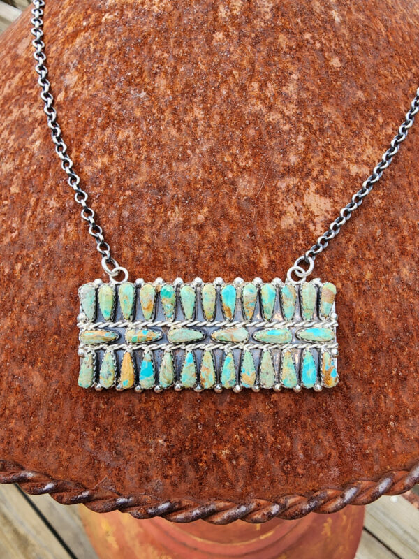 Marita Benally Royston Turquoise Bar Necklace