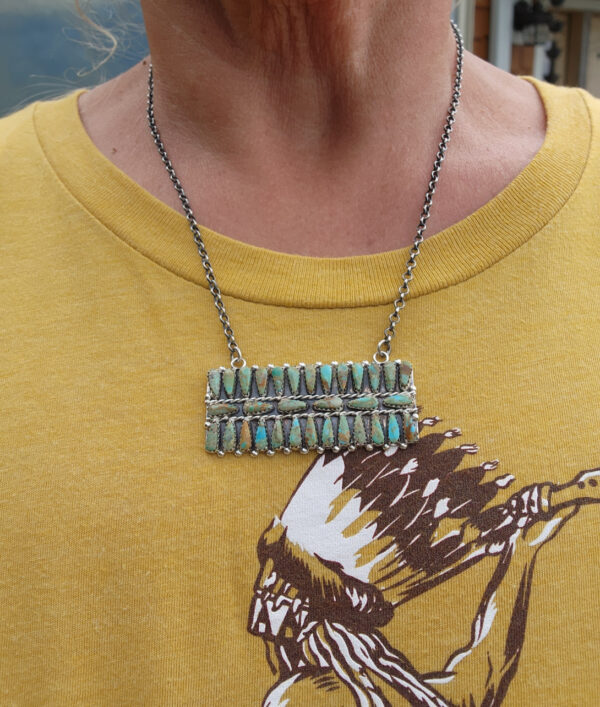Marita Benally Royston Turquoise Bar Necklace