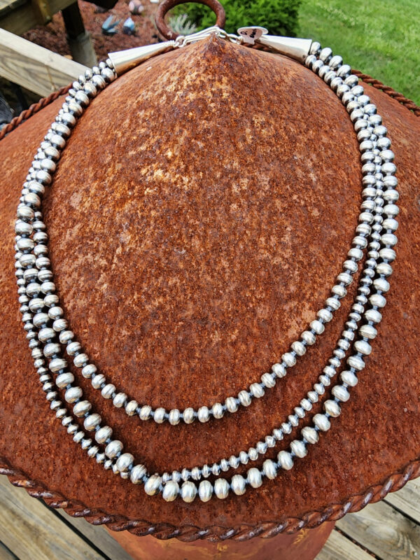 Dorinda Mariano Signed 3-Strand Navajo Pearls