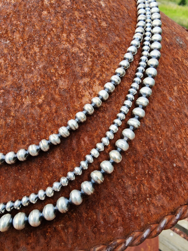 Dorinda Mariano Signed 3-Strand Navajo Pearls